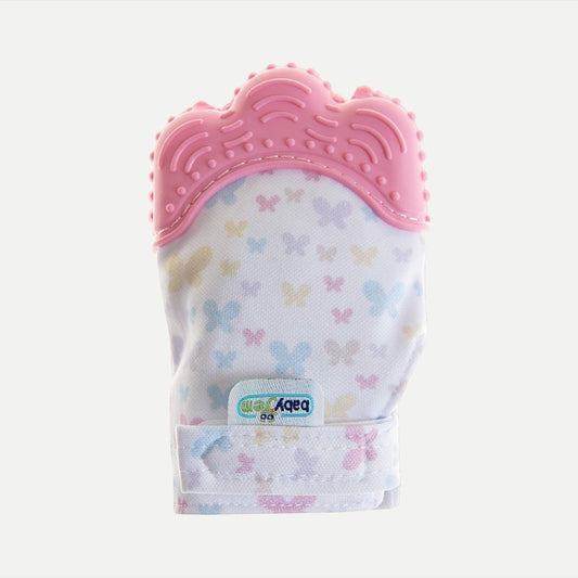 Ръкавичка за Никнене на Зъбки розова