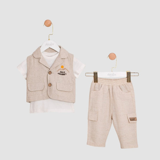 Спортно елегантен комплект с елече за момче