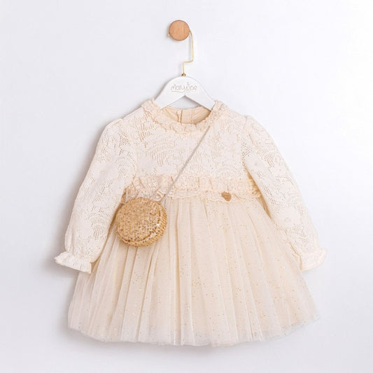 Елегантна и стилна рокля с чантичка от пайети