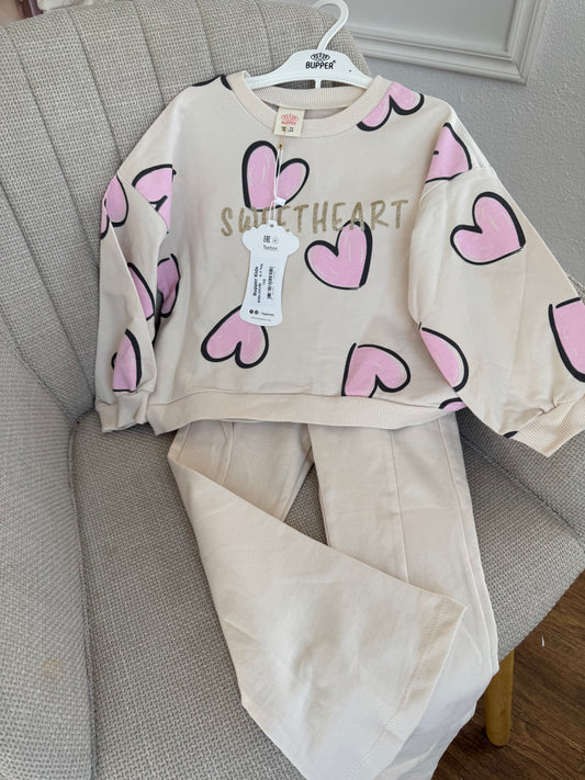 Комплект „Sweetheart“ бежов