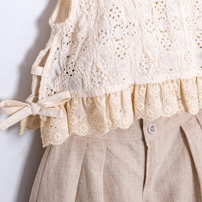 Леко пролетно комплектче от две части – бежово