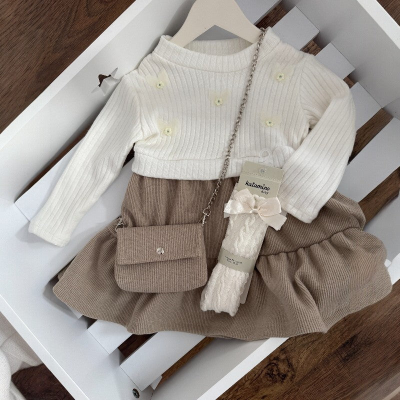 Елегантна детска рокля с чанта