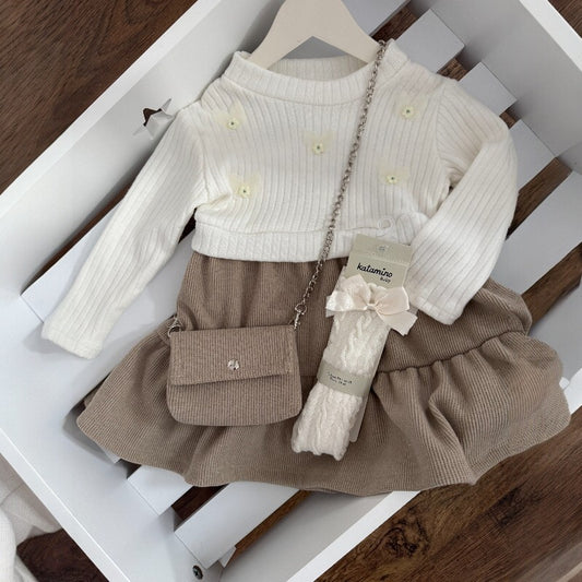 Елегантна детска рокля с чанта