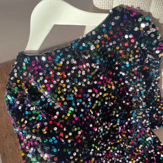 Детска празнична рокля с цветни пайети + чанта