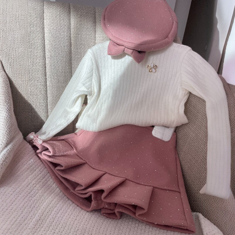 Детски комплект – панталонки + блузка + шапка