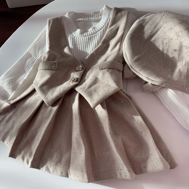 Очарователна детска рокличка с шапка