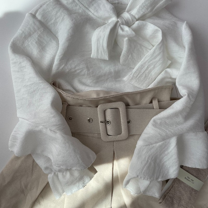 Бежова пола с колан